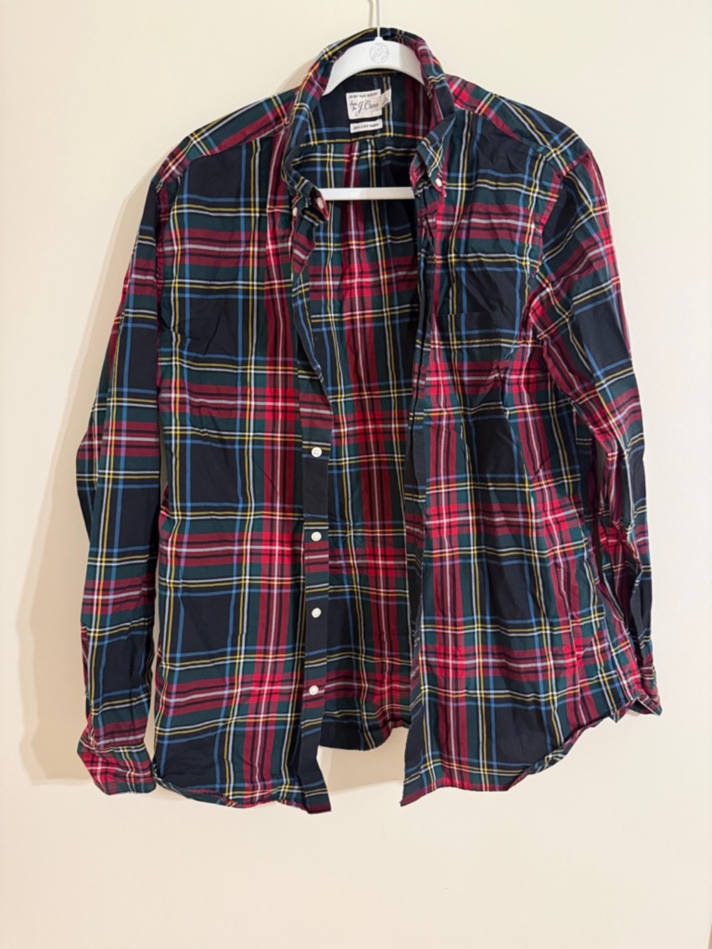 J. Crew Plaid Long Sleeve Button Down Shirt SZ L